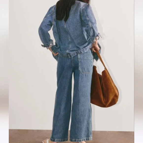 Everlane The Gardener Overalls in Blue Denim Size XL - Picture 5 of 6